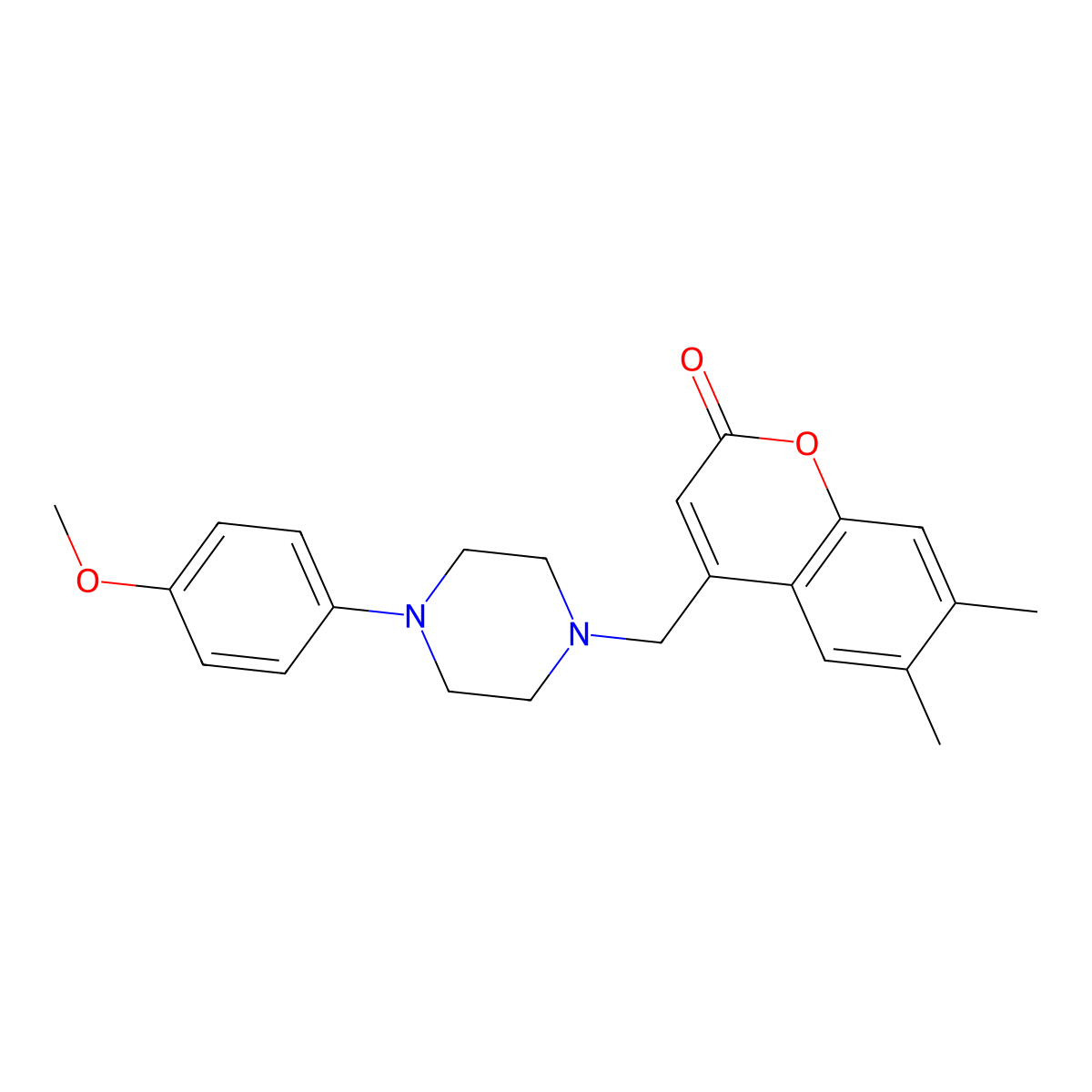 4-{[4-(4-methoxyphenyl)piperazin-1-yl]methyl}-6,7-dimethyl-2H-chromen-2-one molecular structure, CAS 782460-50-8