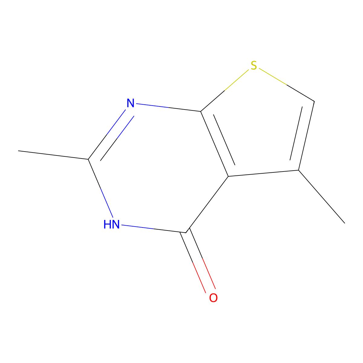 2,5-dimethyl-1H,4H-thieno[2,3-d]pyrimidin-4-one molecular structure, CAS 782462-55-9