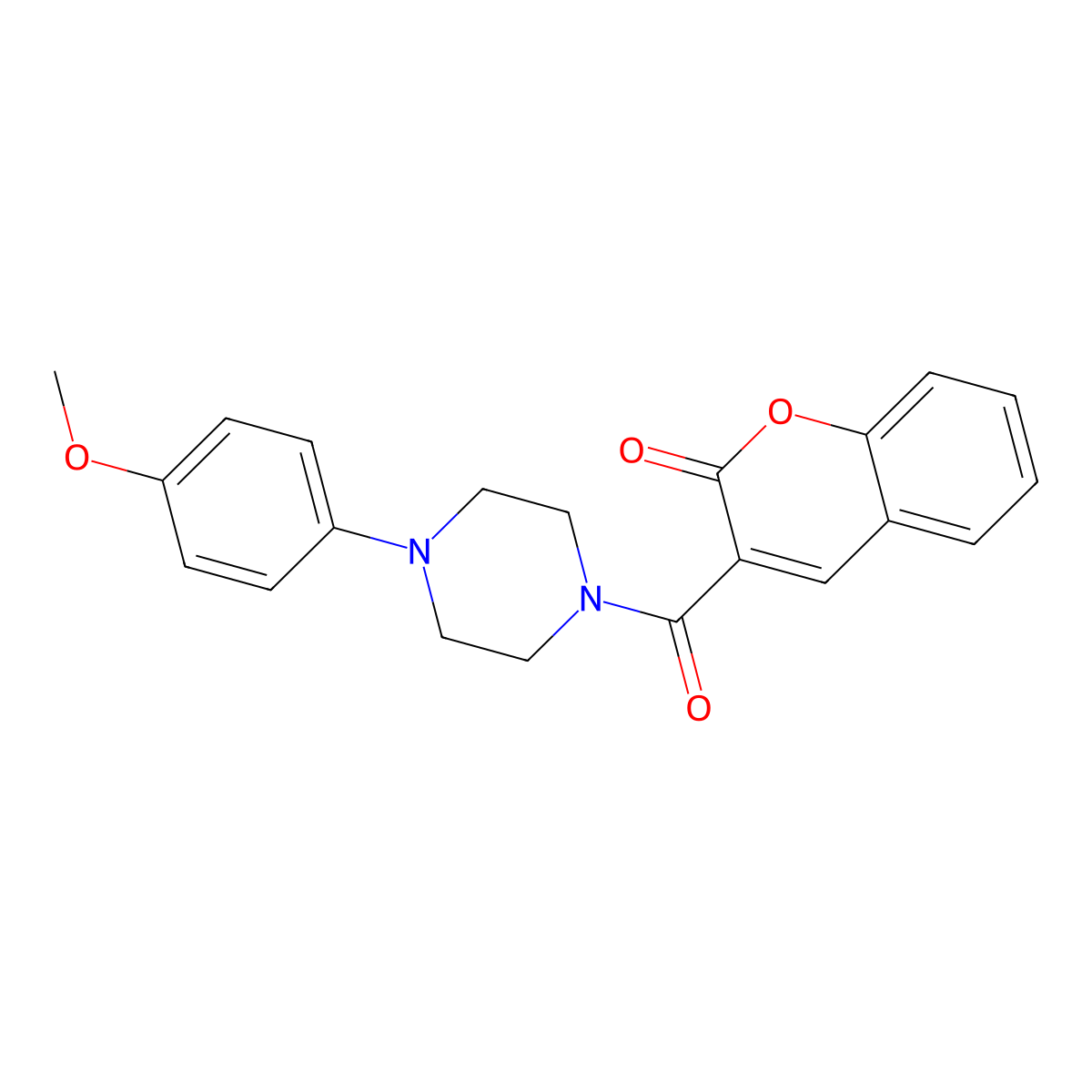 3-(4-(4-methoxyphenyl)piperazine-1-carbonyl)-2H-chromen-2-one molecular structure, CAS 782464-25-9