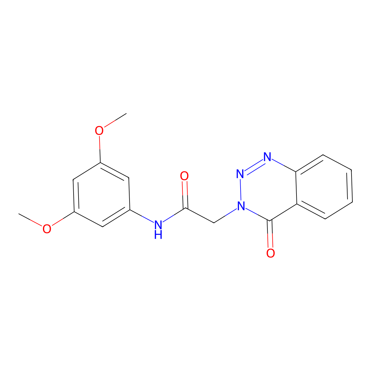 N-(3,5-dimethoxyphenyl)-2-(4-oxo-1,2,3-benzotriazin-3(4H)-yl)acetamide molecular structure, CAS 782466-96-0