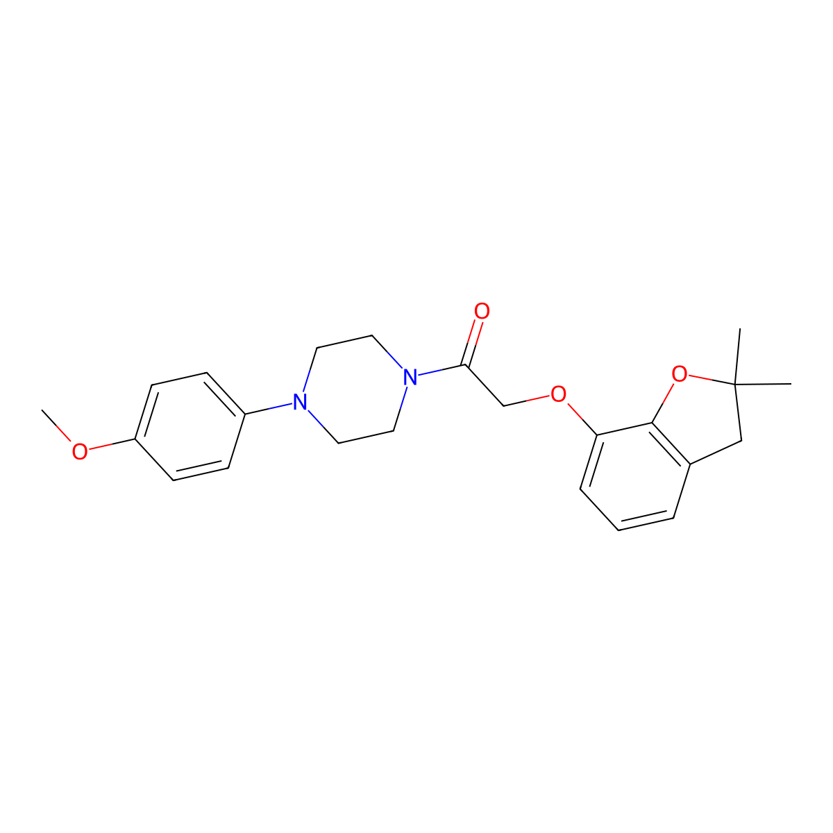2-[(2,2-Dimethyl-2,3-dihydro-1-benzofuran-7-yl)oxy]-1-[4-(4-methoxyphenyl)piperazin-1-yl]ethan-1-one molecular structure, CAS 782467-41-8