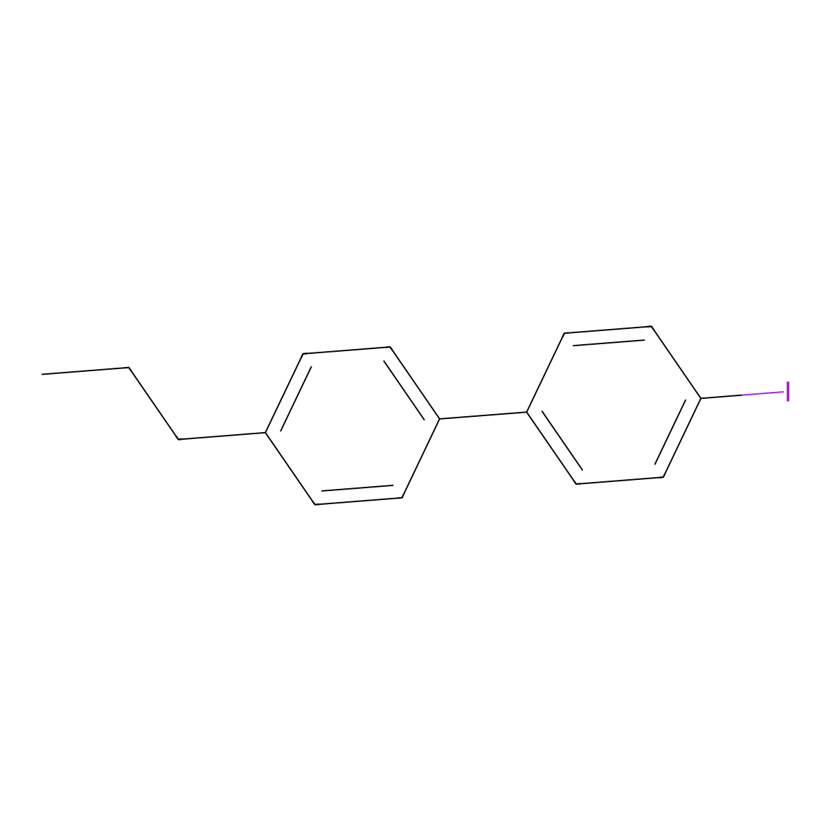 4-Iodo-4'-propylbiphenyl molecular structure, CAS 782469-77-6