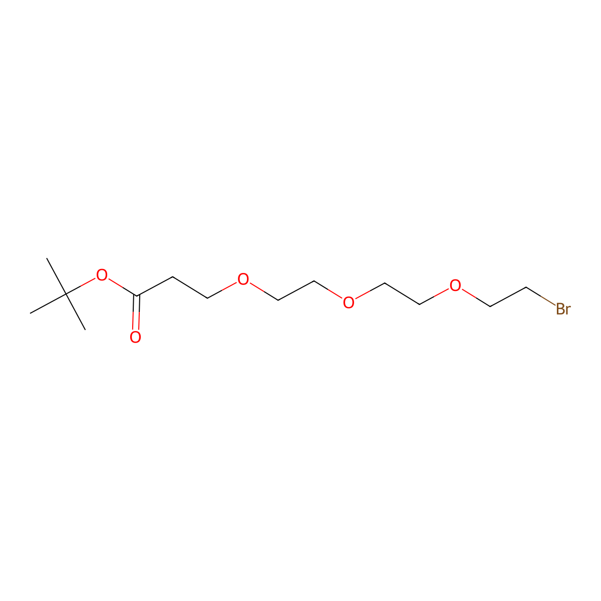 Tert-butyl 3-{2-[2-(2-bromoethoxy)ethoxy]ethoxy}propanoate molecular structure, CAS 782475-37-0