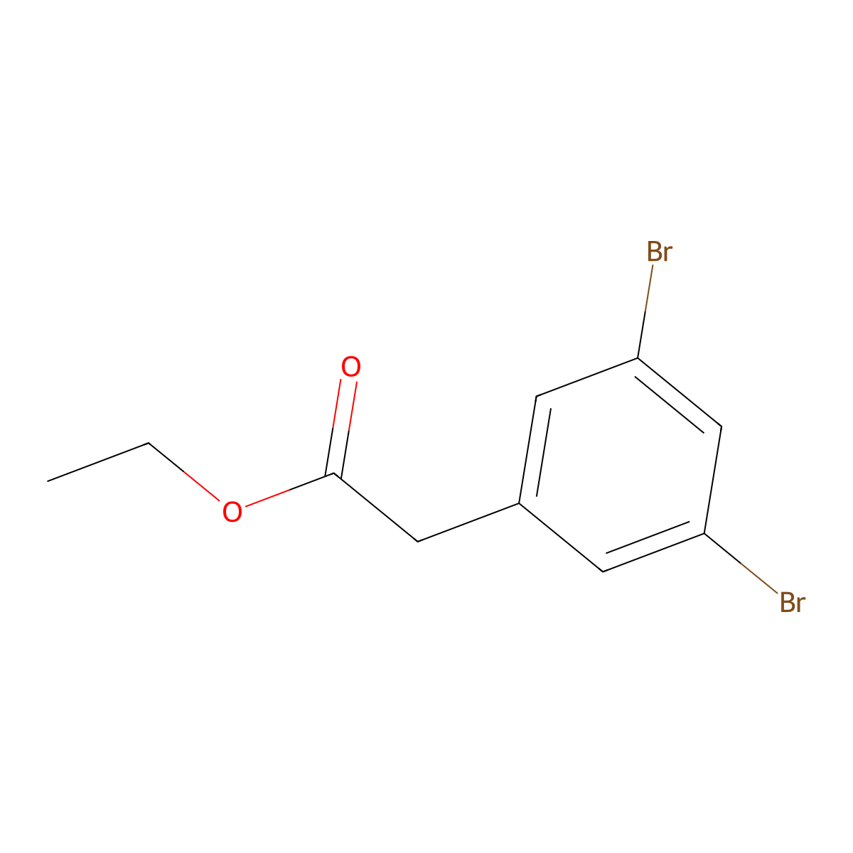 Ethyl 3,5-dibromophenylacetate molecular structure, CAS 782477-52-5