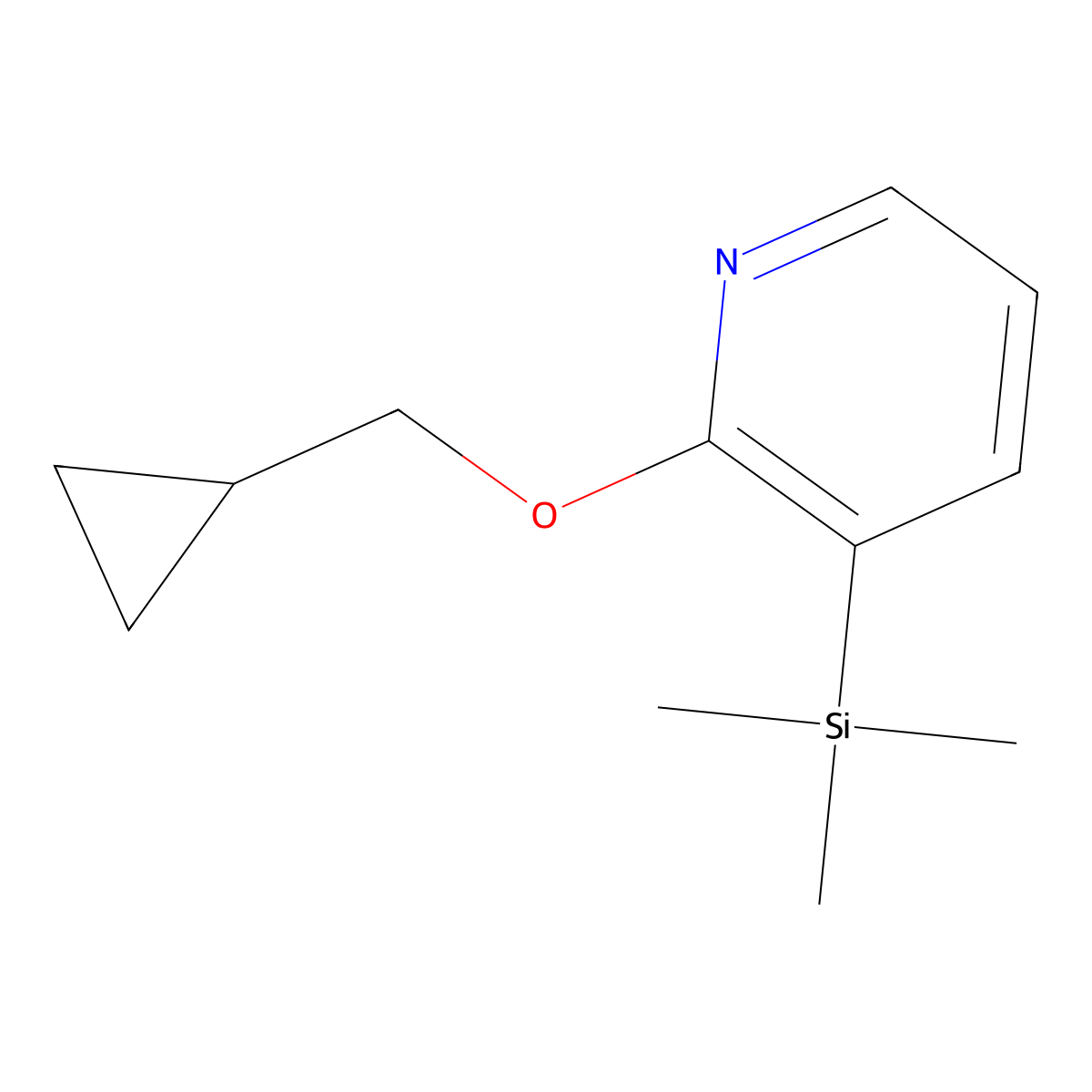 2-(Cyclopropylmethoxy)-3-(trimethylsilyl)pyridine molecular structure, CAS 782479-90-7