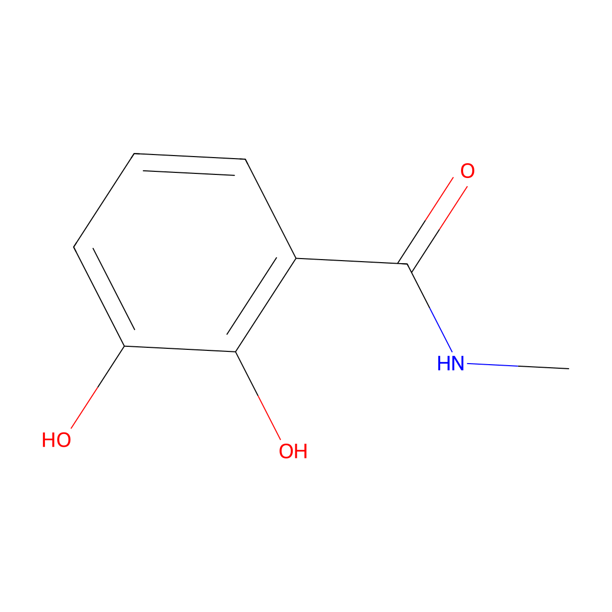 N-methyl-2,3-dihydroxybenzamide molecular structure, CAS 78249-61-3