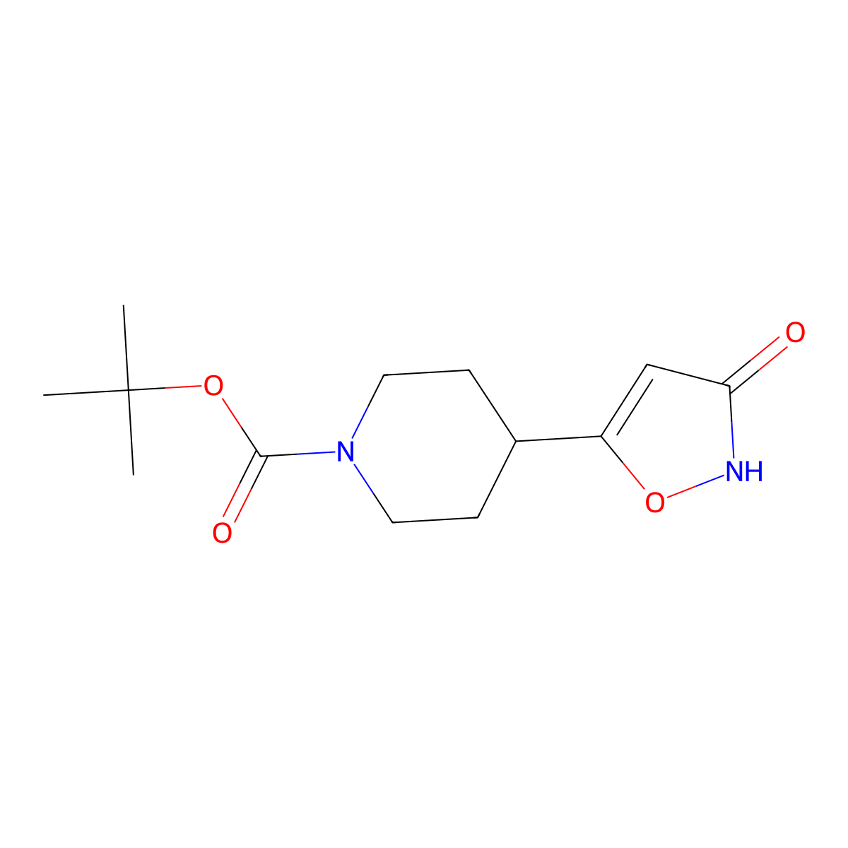 tert-Butyl 4-(3-hydroxyisoxazol-5-yl)piperidine-1-carboxylate molecular structure, CAS 782493-42-9