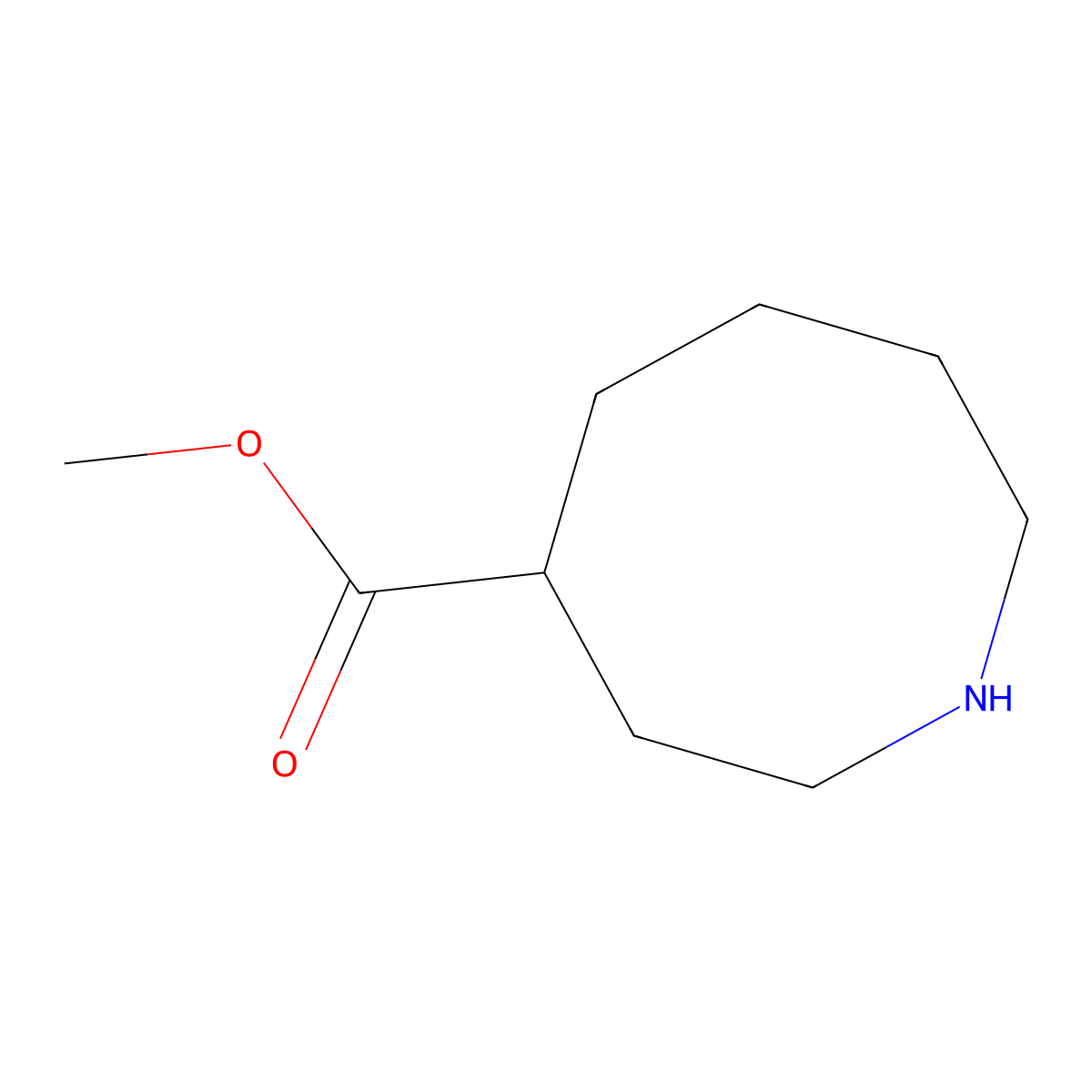 Methyl azocane-4-carboxylate molecular structure, CAS 782493-81-6