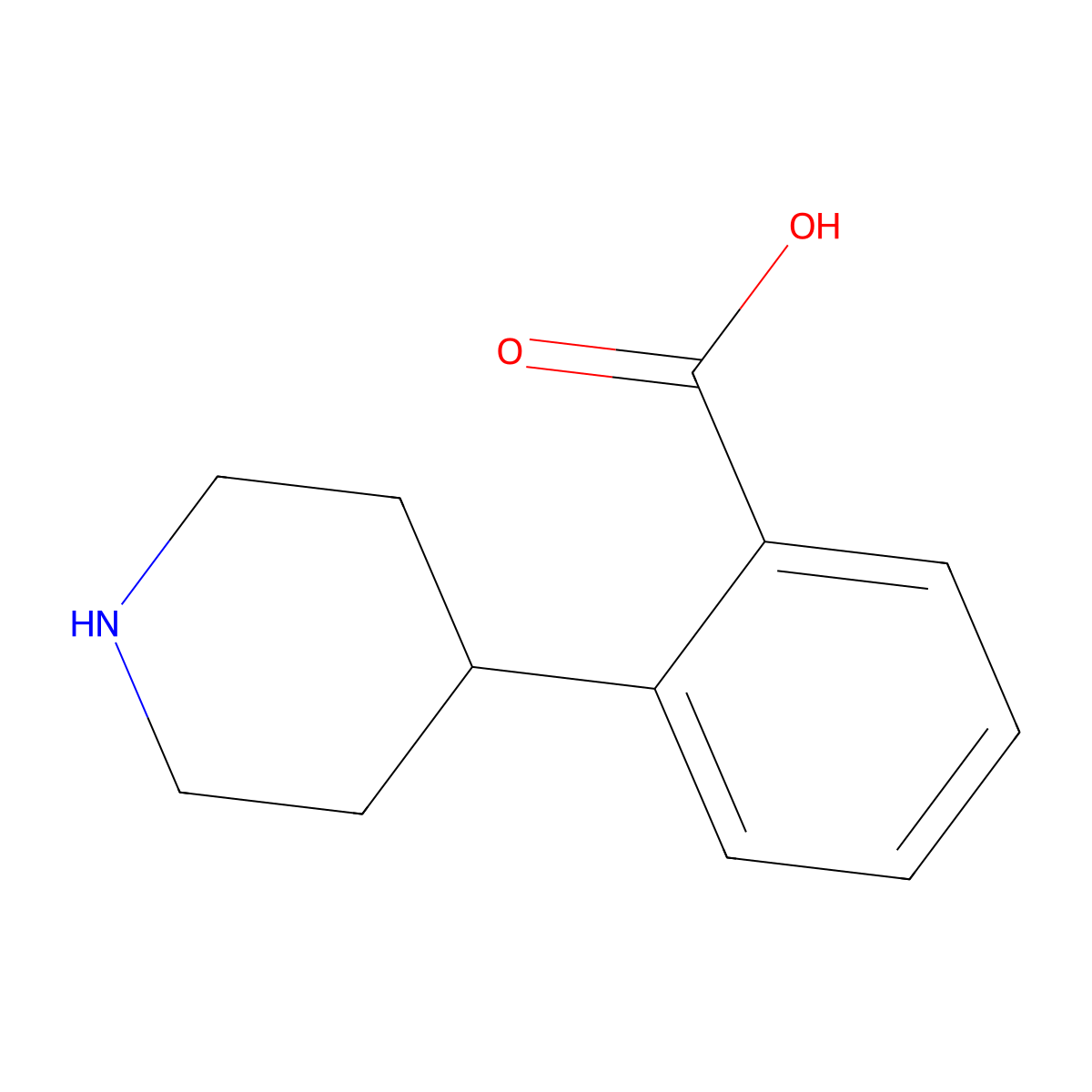 2-(Piperidin-4-YL)benzoic acid molecular structure, CAS 782494-03-5