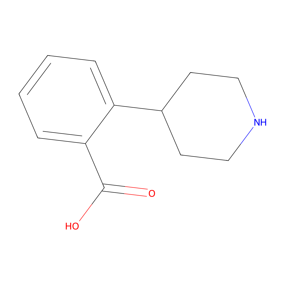 2-(Piperidin-4-YL)benzoic acid molecular structure, CAS 782494-03-5