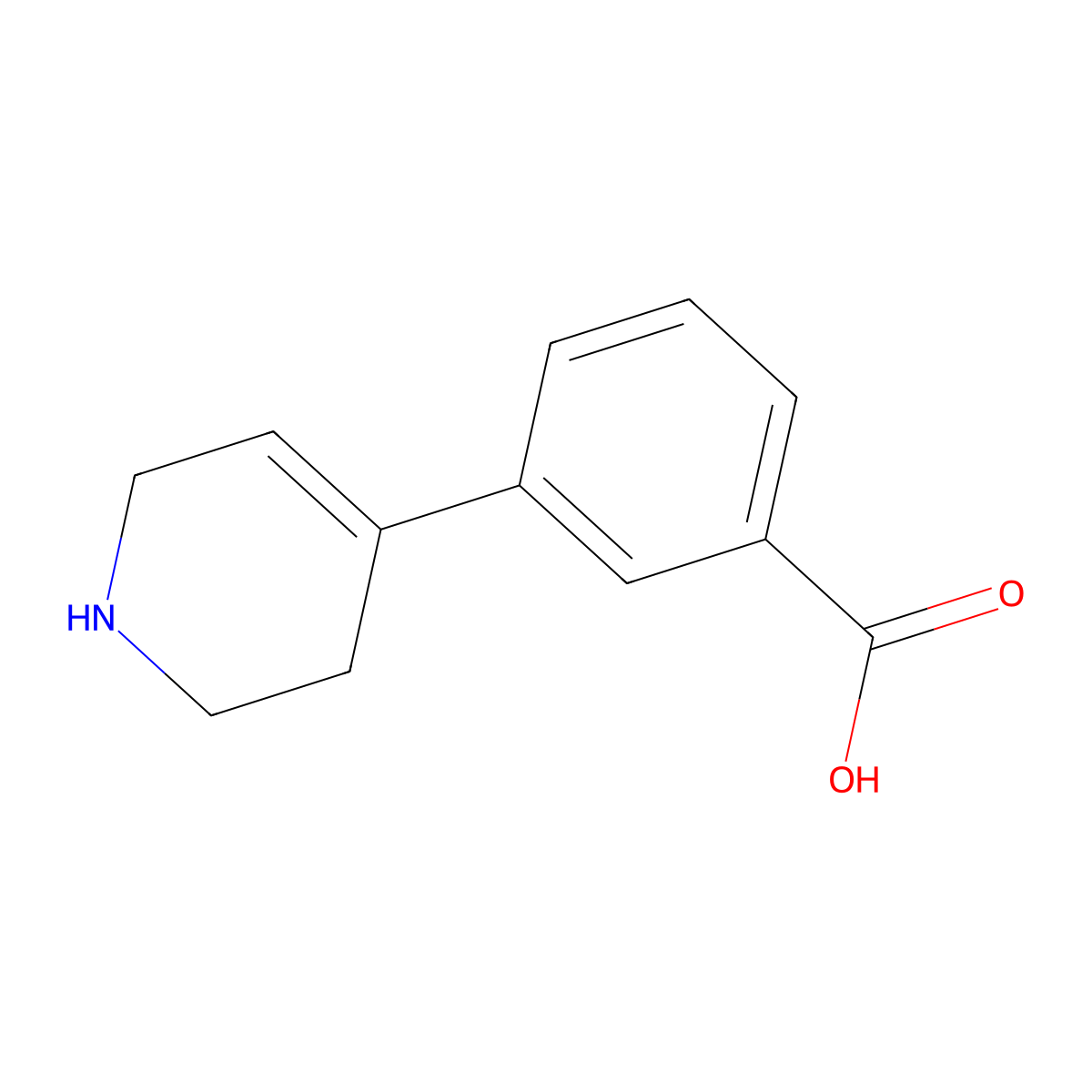 3-(1,2,3,6-Tetrahydropyridin-4-yl)benzoic acid molecular structure, CAS 782494-06-8