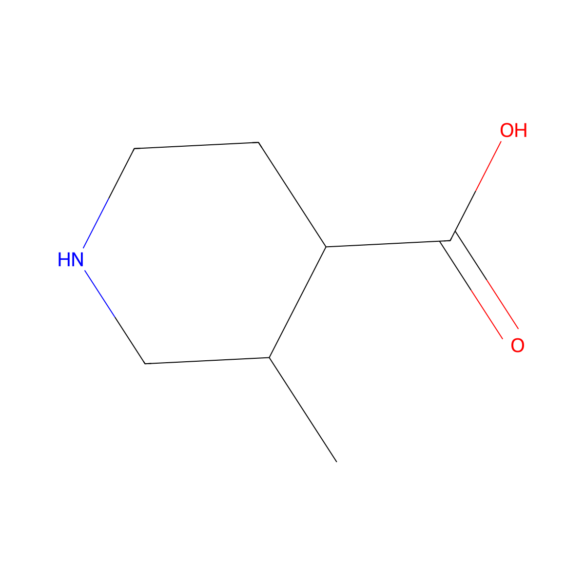 (3R,4R)-3-methylpiperidine-4-carboxylic acid molecular structure, CAS 782494-11-5