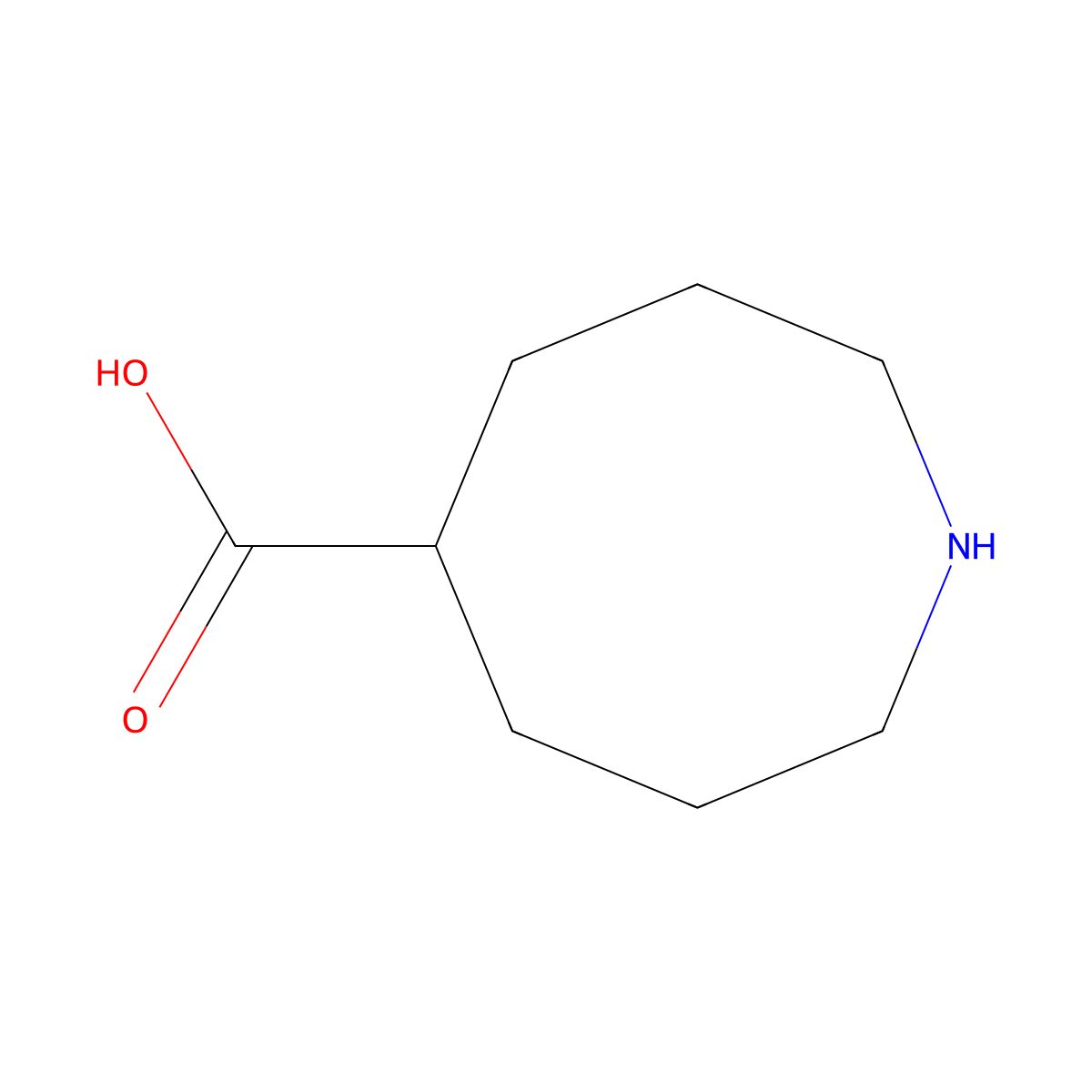Azocane-5-carboxylic acid molecular structure, CAS 782494-13-7