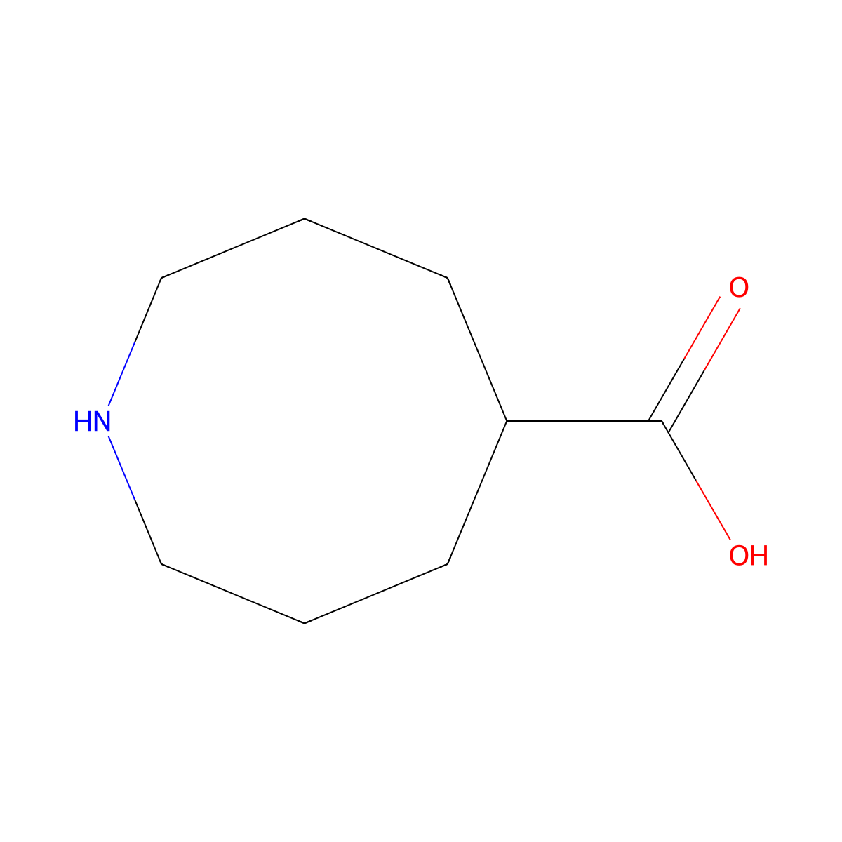 Azocane-5-carboxylic acid molecular structure, CAS 782494-13-7