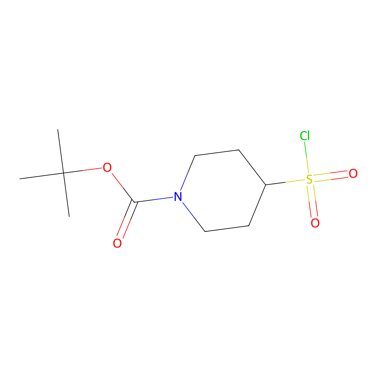 tert-Butyl 4-(chlorosulfonyl)piperidine-1-carboxylate molecular structure, CAS 782501-25-1