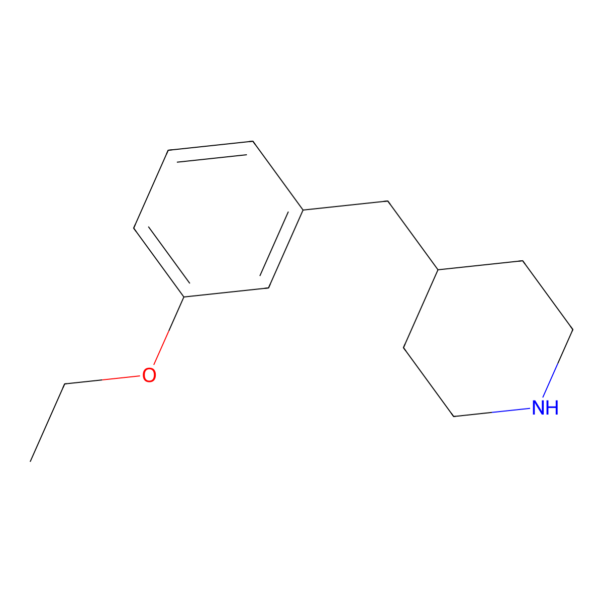 4-(3-Ethoxy-benzyl)-piperidine molecular structure, CAS 782504-70-5