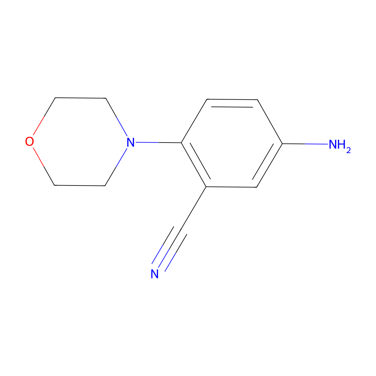 5-Amino-2-(morpholin-4-yl)benzonitrile molecular structure, CAS 78252-12-7