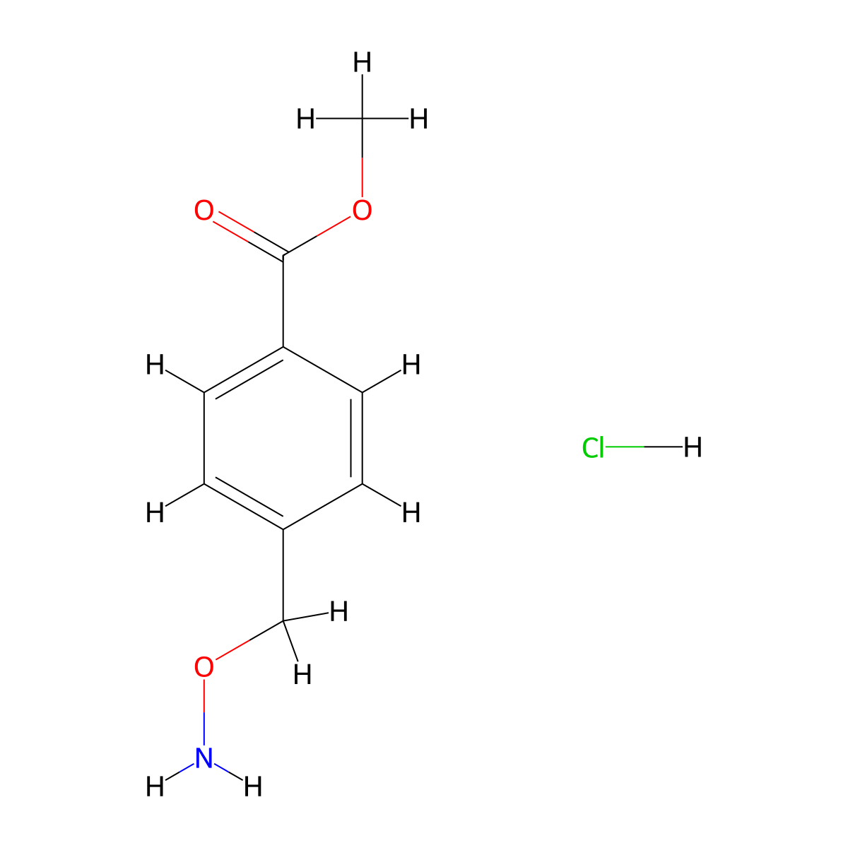 Methyl 4-[(aminooxy)methyl]benzenecarboxylate hydrochloride molecular structure, CAS 78254-50-9