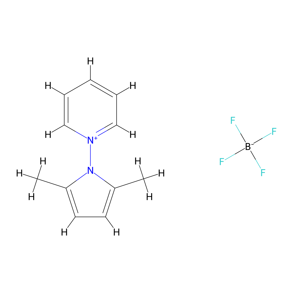 1-(2,5-Dimethyl-1H-pyrrol-1-yl)pyridinium tetrafluoroborate molecular structure, CAS 78257-35-9