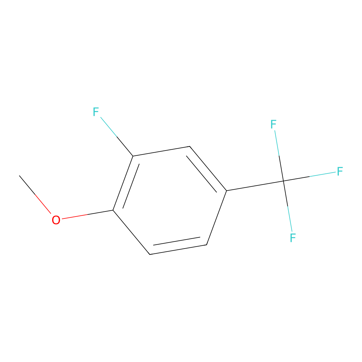 2-Fluoro-1-methoxy-4-(trifluoromethyl)benzene molecular structure, CAS 78263-49-7