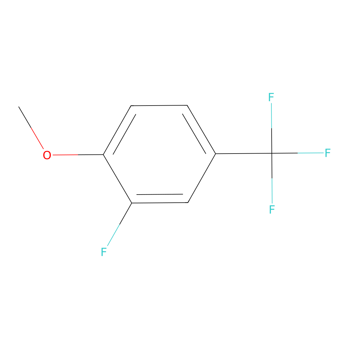 2-Fluoro-1-methoxy-4-(trifluoromethyl)benzene molecular structure, CAS 78263-49-7