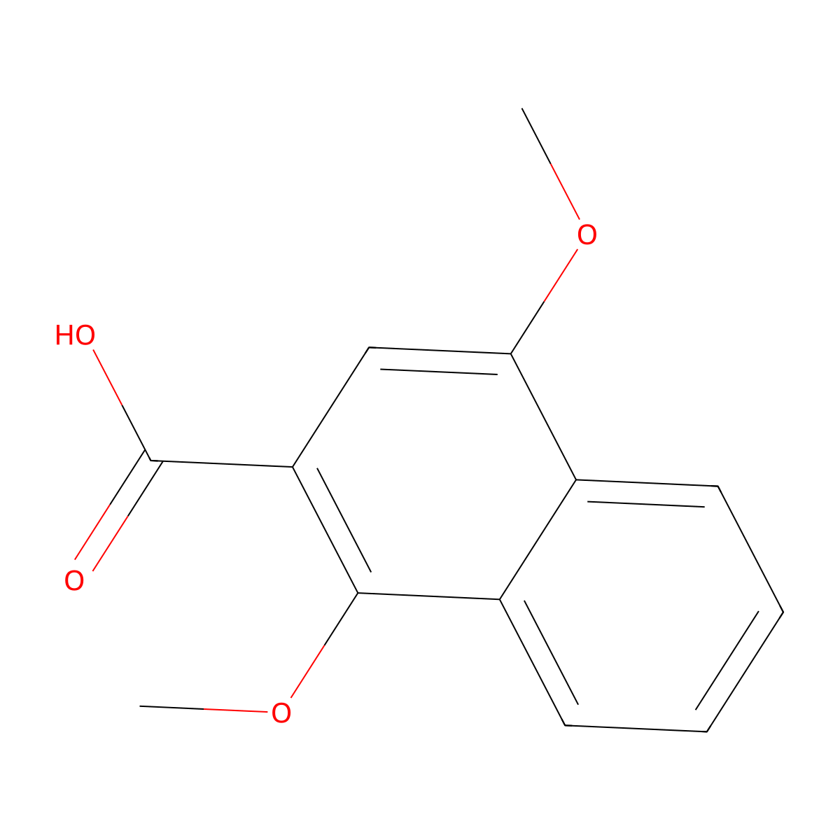 1,4-Dimethoxy-2-naphthoic acid molecular structure, CAS 78265-13-1