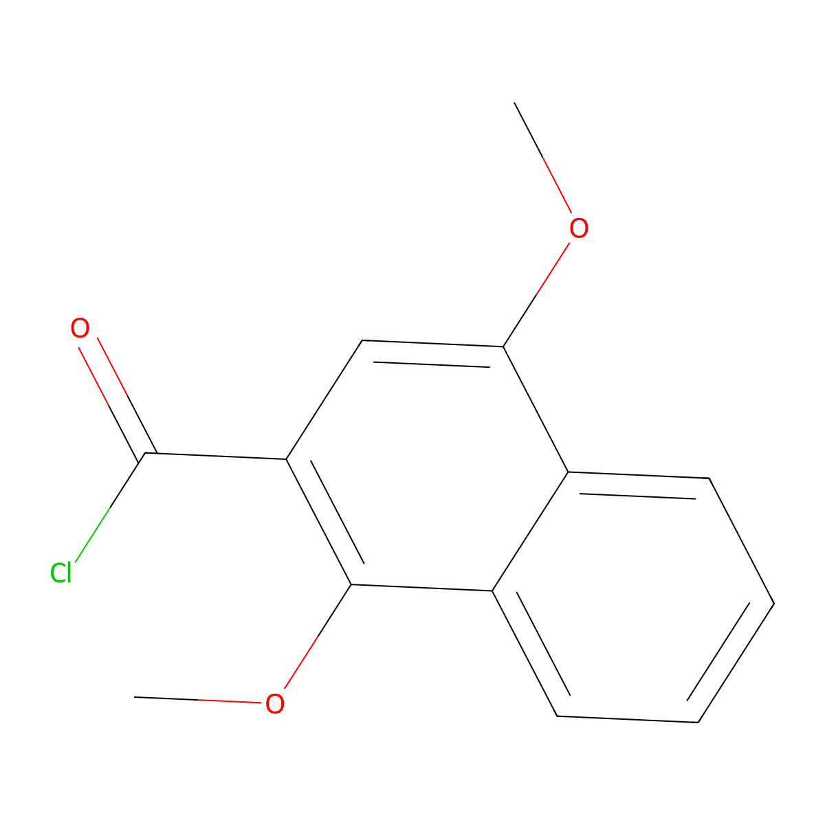 1,4-Dimethoxy-2-naphthalenecarbonyl chloride molecular structure, CAS 78265-14-2