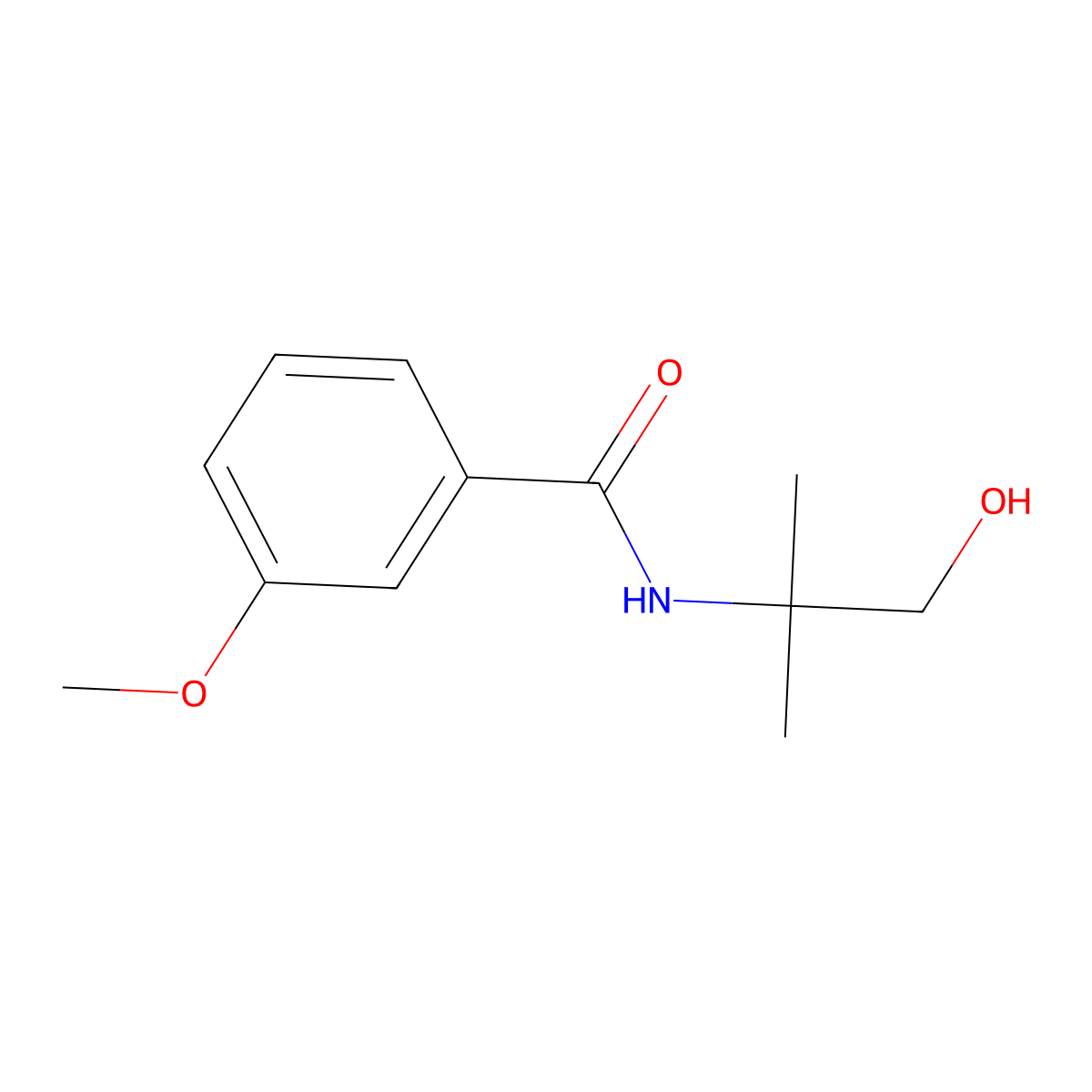 N-(1-Hydroxy-2-methylpropan-2-yl)-3-methoxybenzamide molecular structure, CAS 78265-39-1
