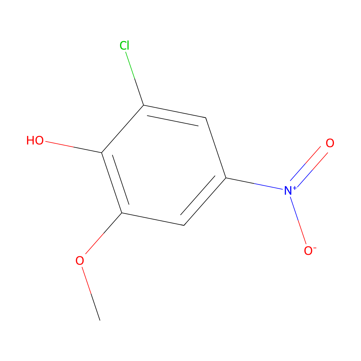 2-Chloro-6-(methyloxy)-4-nitrophenol molecular structure, CAS 78265-45-9