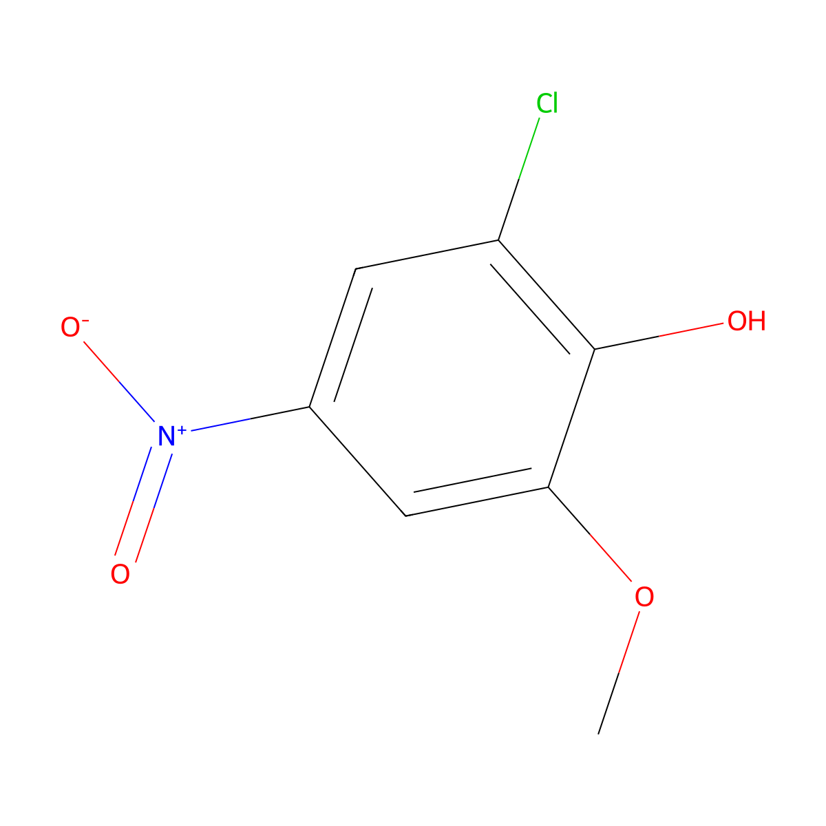2-Chloro-6-(methyloxy)-4-nitrophenol molecular structure, CAS 78265-45-9