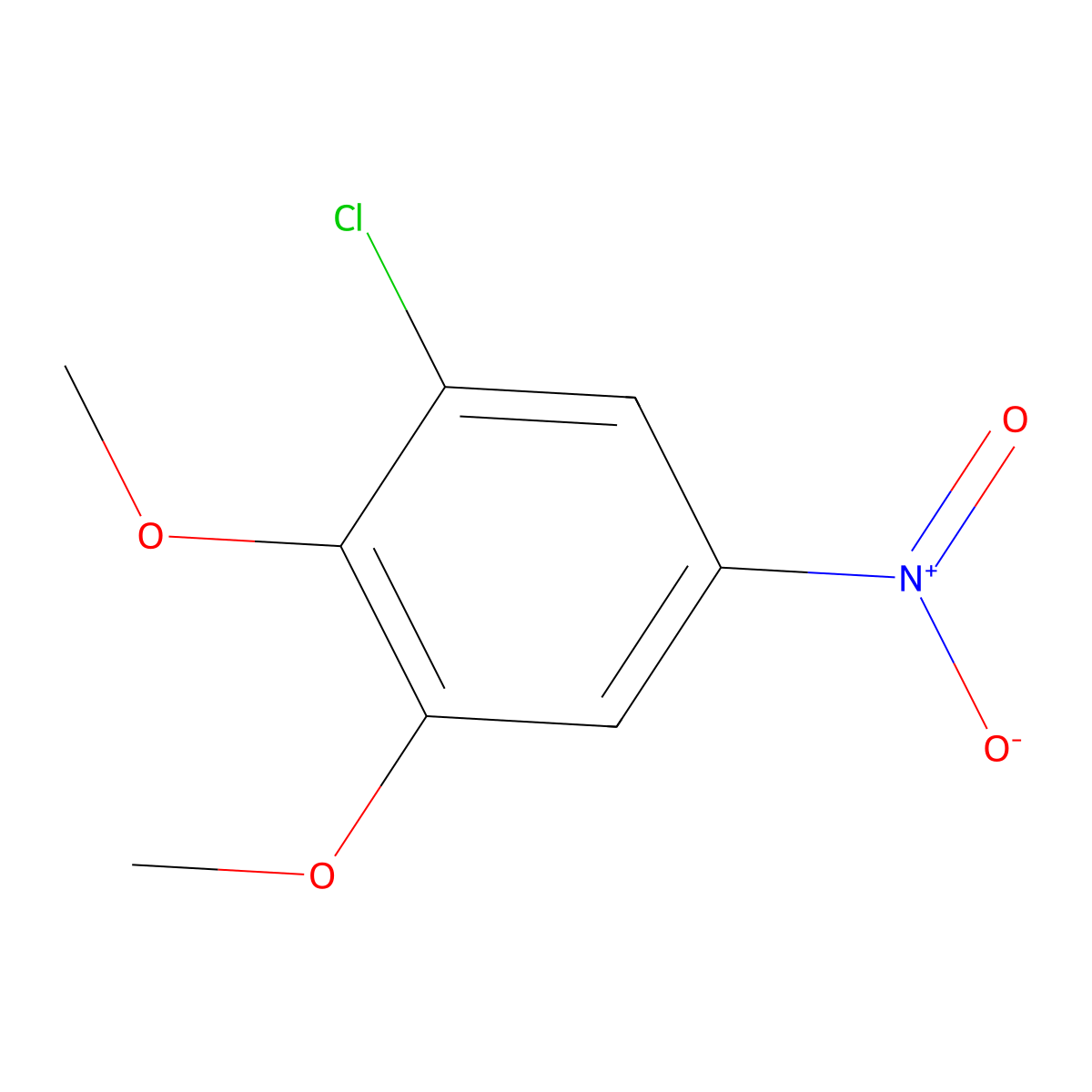 1-Chloro-2,3-dimethoxy-5-nitrobenzene molecular structure, CAS 78265-48-2