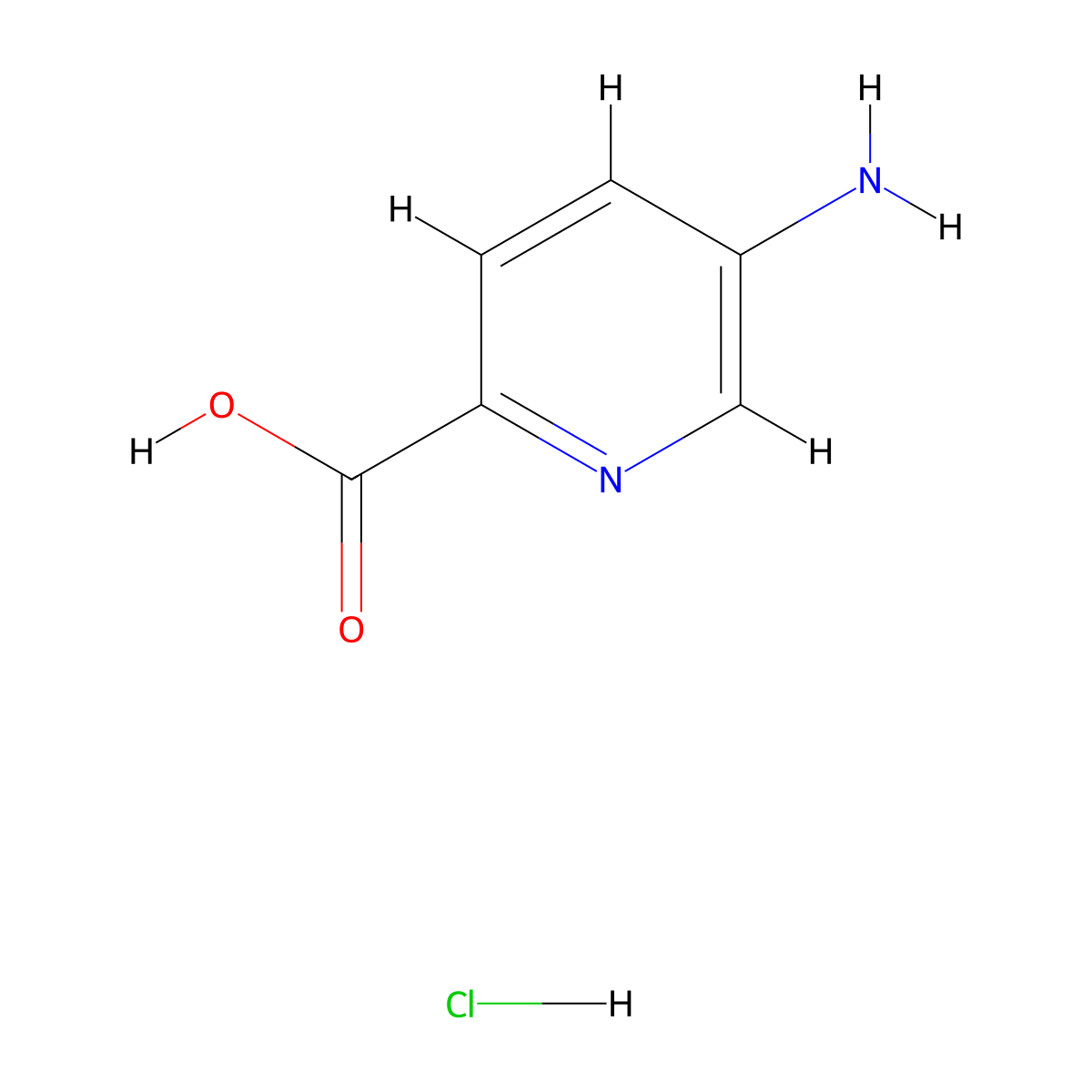5-Aminopicolinic acid hydrochloride molecular structure, CAS 78273-25-3