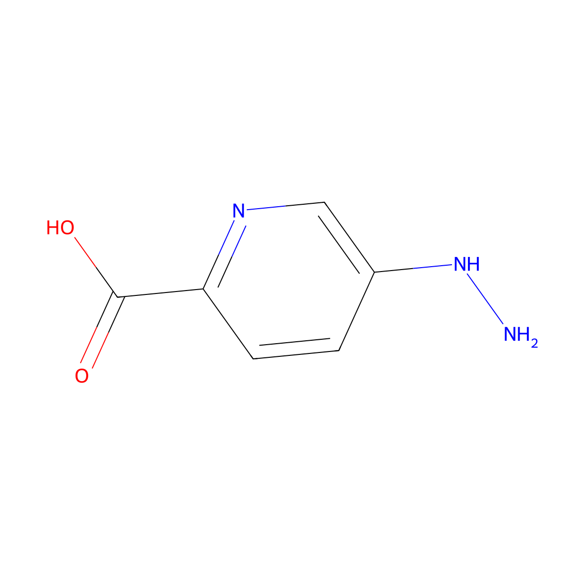 5-Hydrazinylpyridine-2-carboxylic acid molecular structure, CAS 78273-26-4