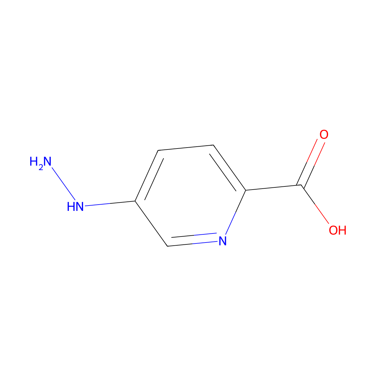 5-Hydrazinylpyridine-2-carboxylic acid molecular structure, CAS 78273-26-4