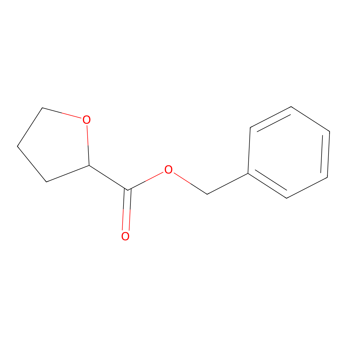 2-Furancarboxylic acid, tetrahydro-, phenylmethyl ester molecular structure, CAS 78277-21-1