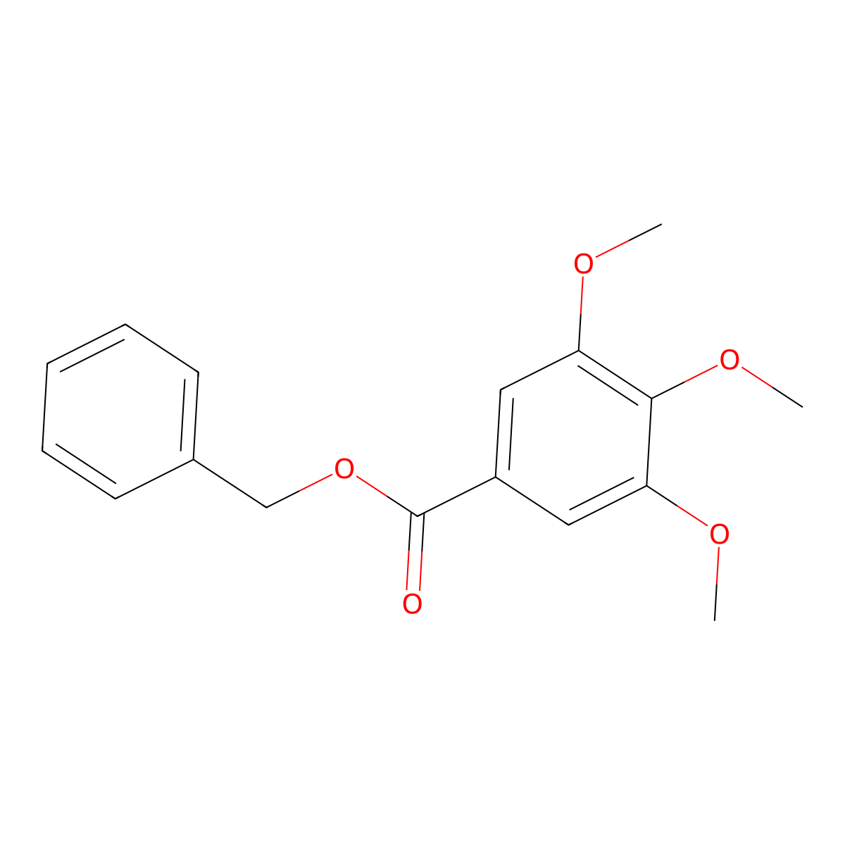 Phenylmethyl 3,4,5-trimethoxybenzoate molecular structure, CAS 78277-28-8