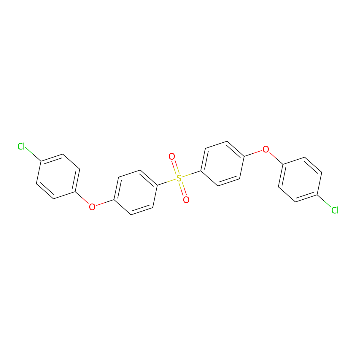 Bis[4-(4-chlorophenoxy)phenyl] sulfone molecular structure, CAS 78278-96-3