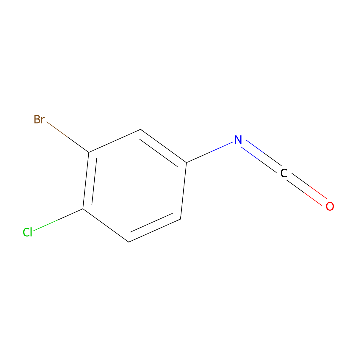 2-Bromo-1-chloro-4-isocyanatobenzene molecular structure, CAS 78280-82-7