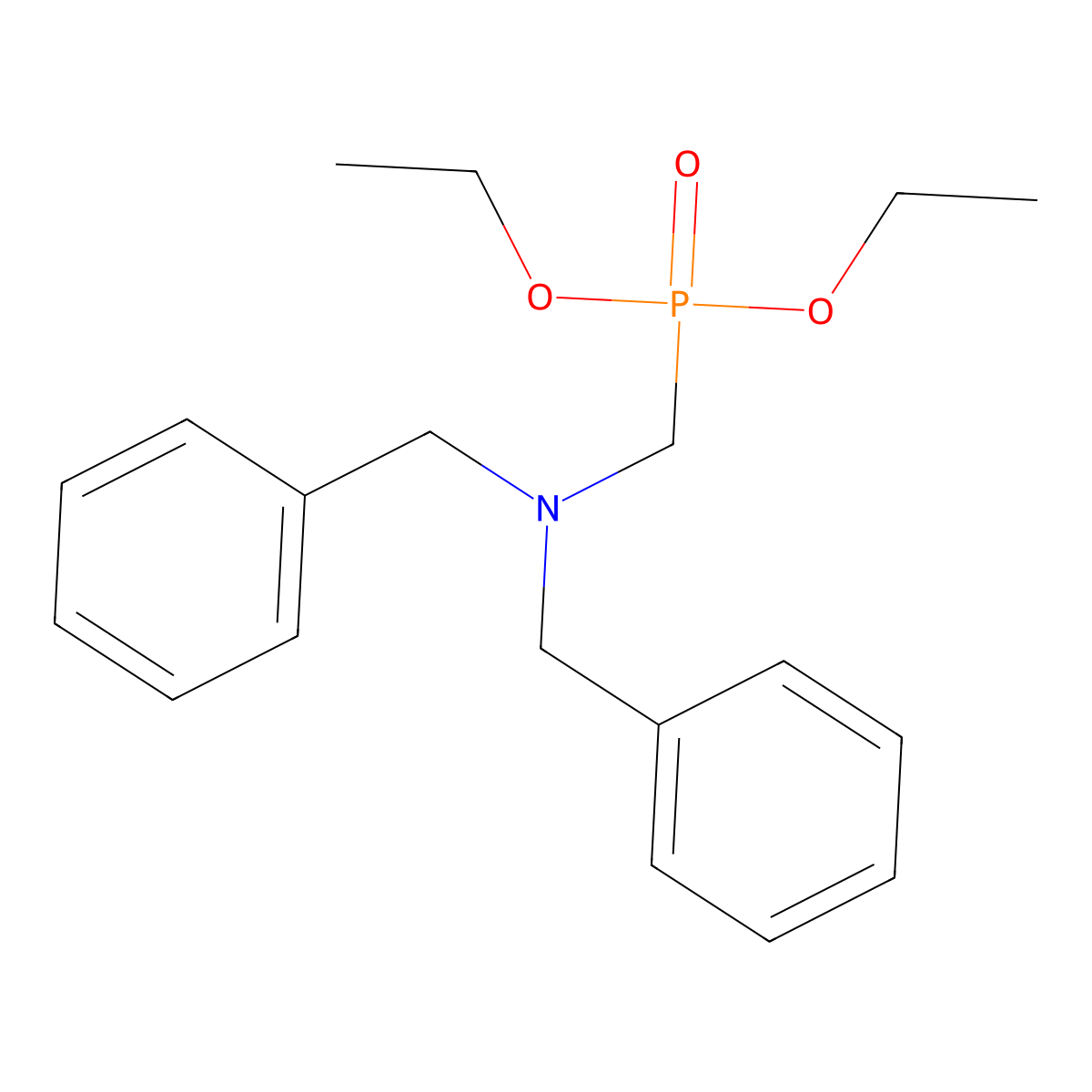 Diethyl [(dibenzylamino)methyl]phosphonate molecular structure, CAS 78285-82-2