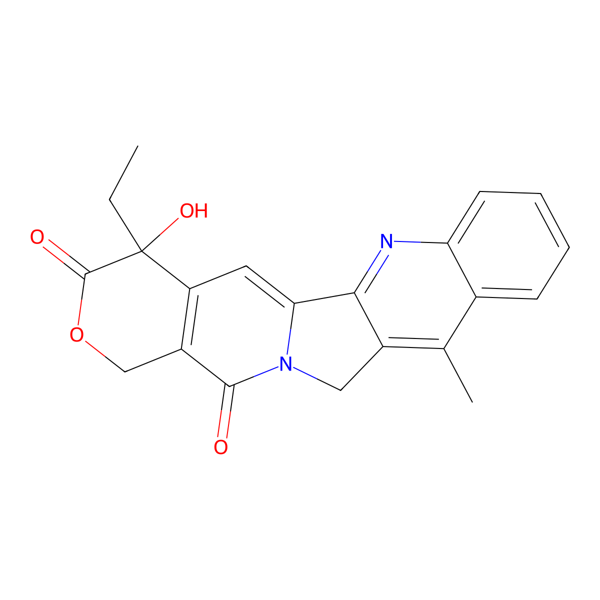 7-Methylcamptothecin molecular structure, CAS 78287-26-0