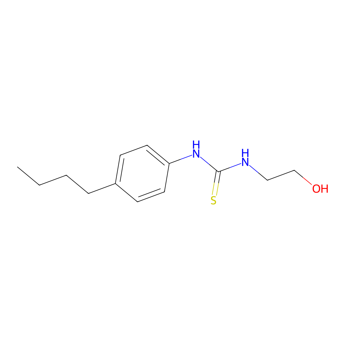 1-(4-Butylphenyl)-3-(2-hydroxyethyl)thiourea molecular structure, CAS 78290-50-3
