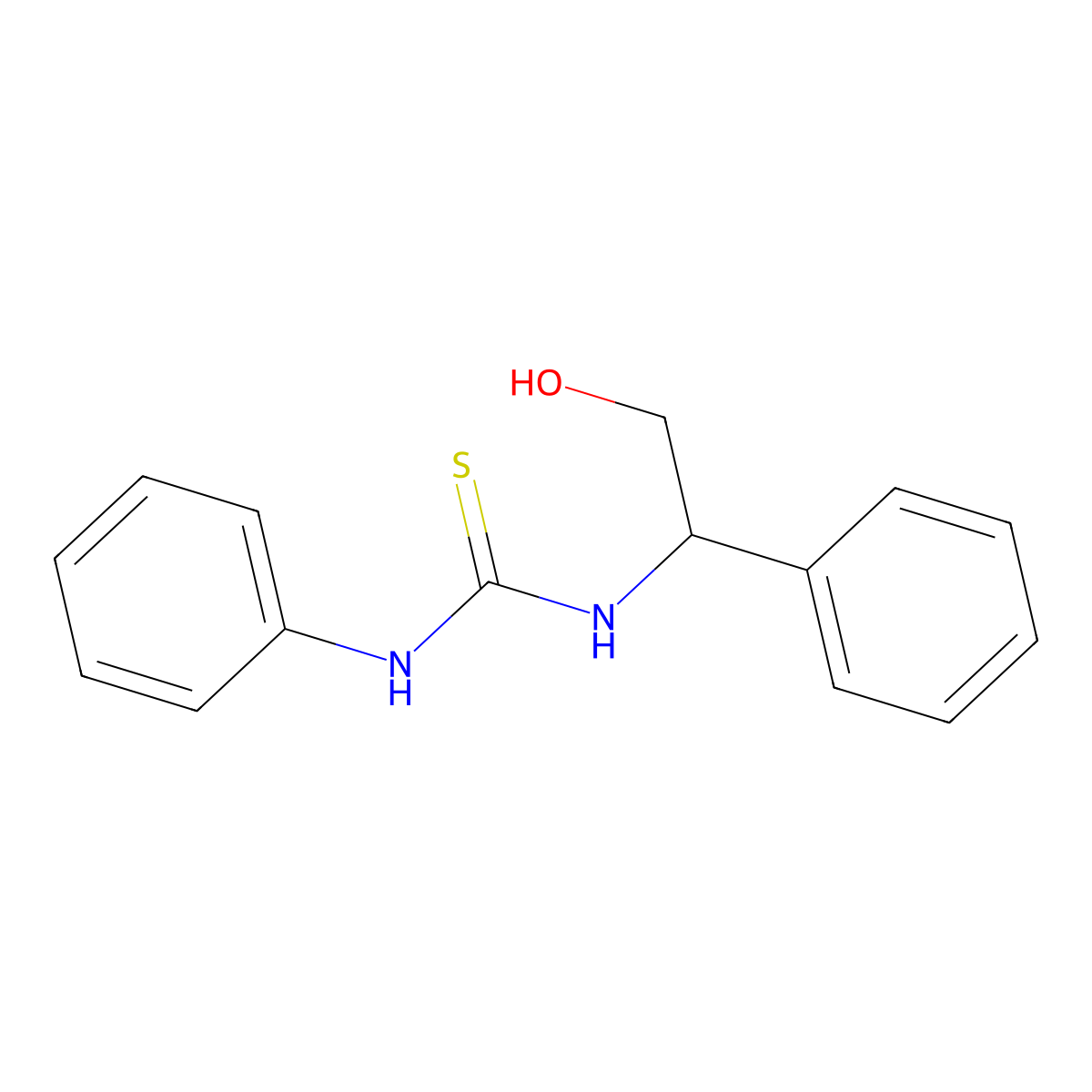 N-(2-hydroxy-1-phenylethyl)-N'-phenylthiourea molecular structure, CAS 78290-68-3