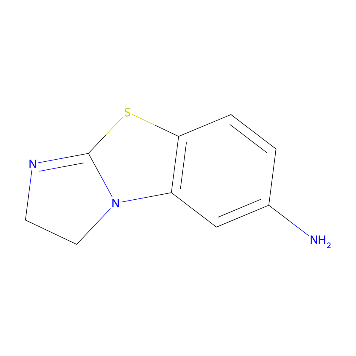 2,3-Dihydroimidazo(2,1-b)benzothiazol-6-amine molecular structure, CAS 78291-99-3