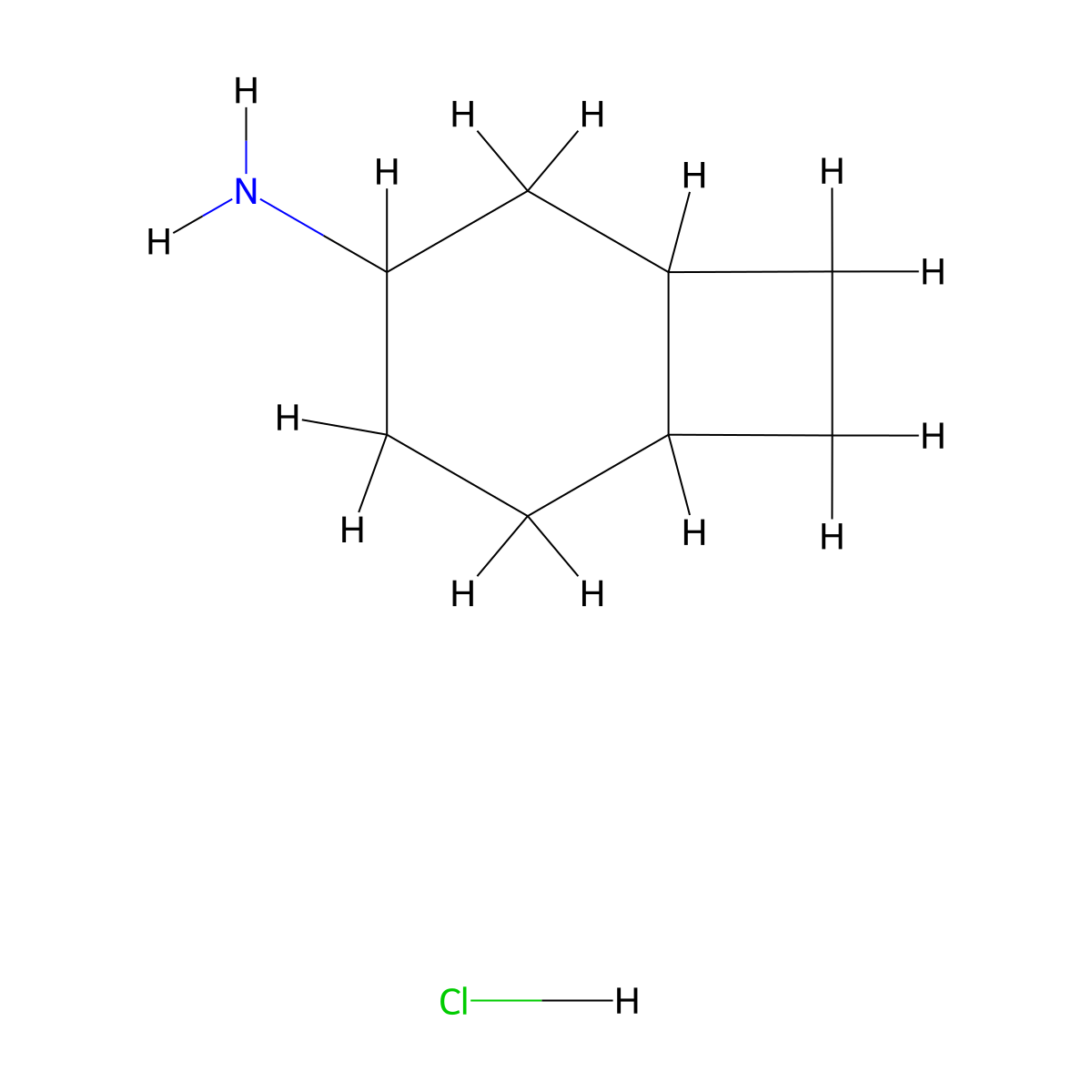 Bicyclo[4.2.0]octan-3-amine;hydrochloride molecular structure, CAS 78293-89-7