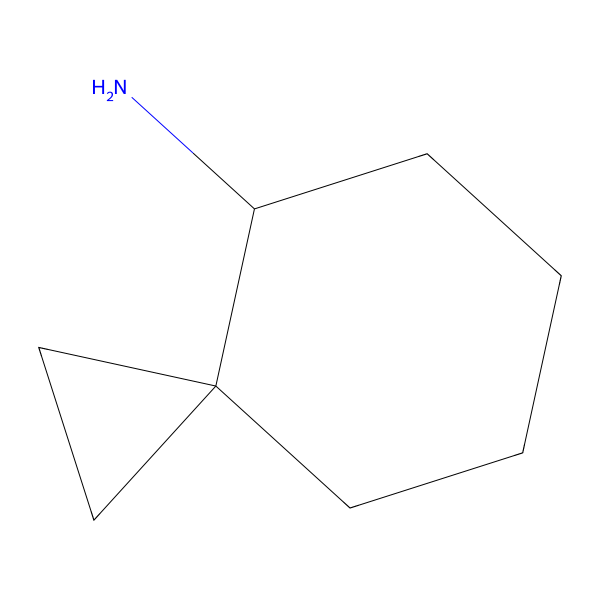 Spiro[2.5]octan-4-amine molecular structure, CAS 78293-96-6