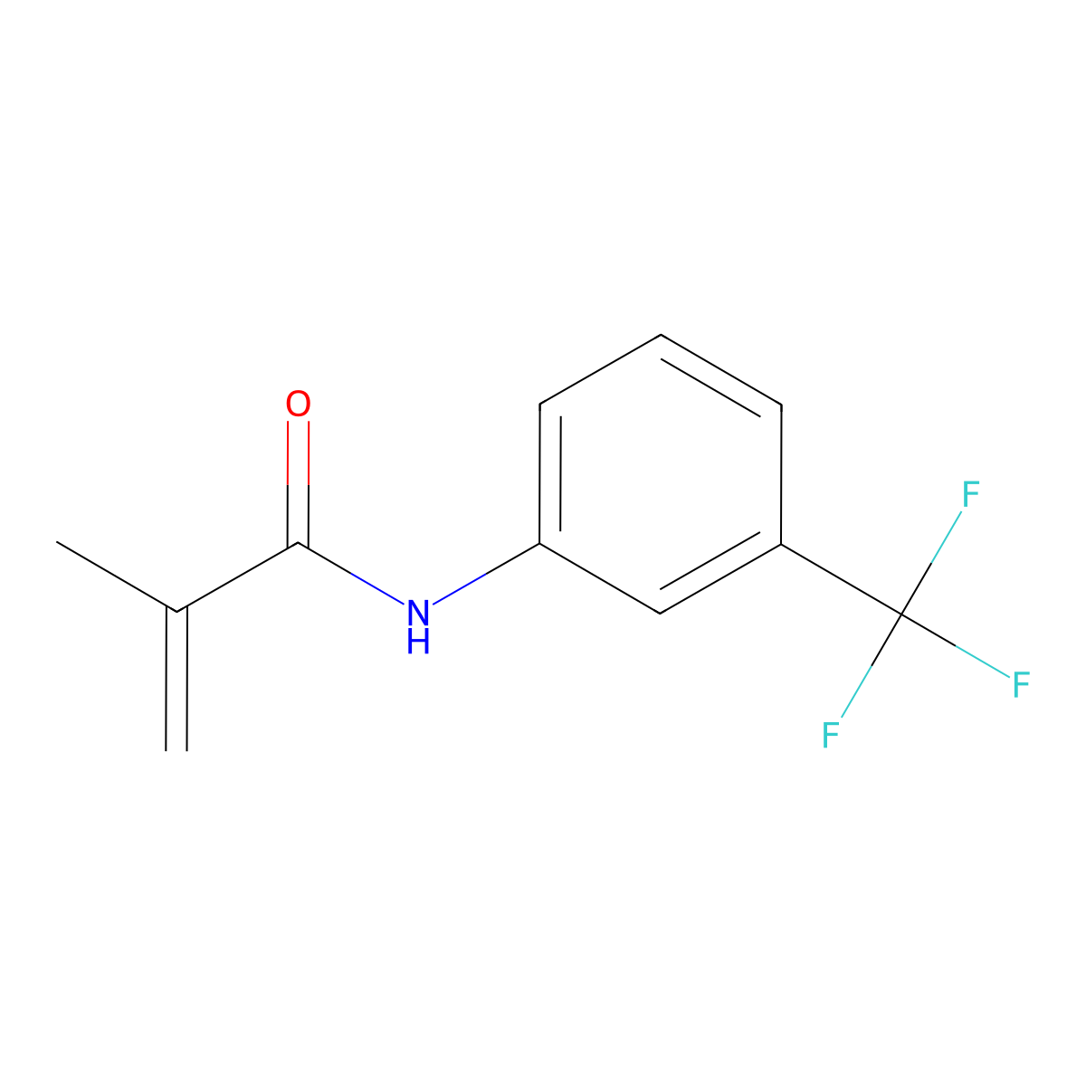 3'-Trifluoromethylmethacrylanilide molecular structure, CAS 783-05-1