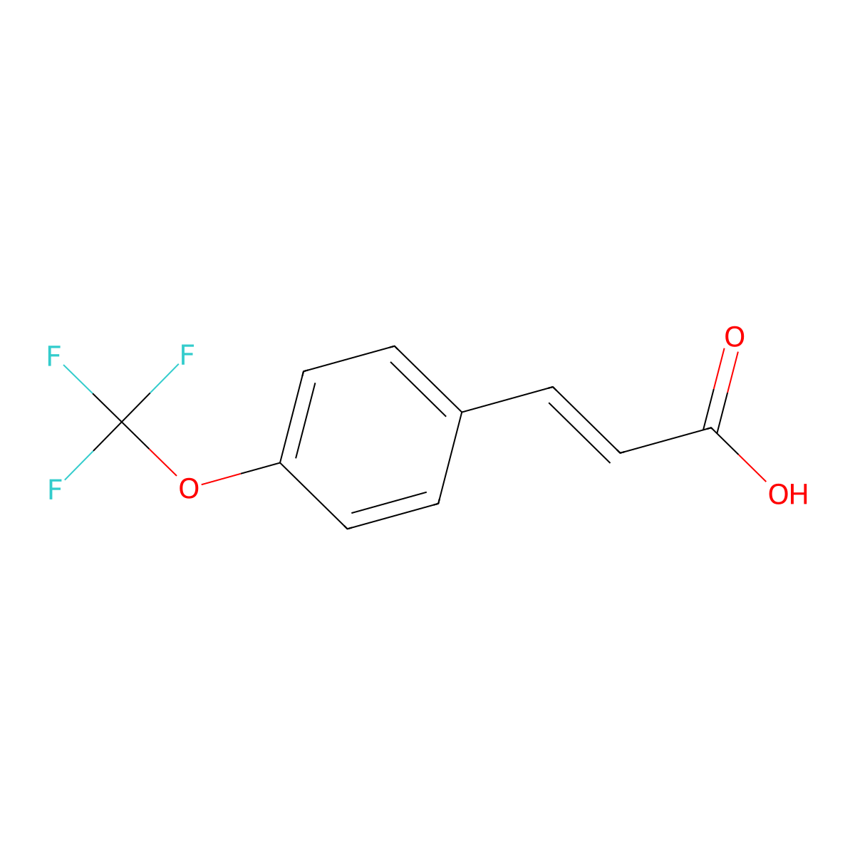 4-(Trifluoromethoxy)cinnamic acid molecular structure, CAS 783-13-1