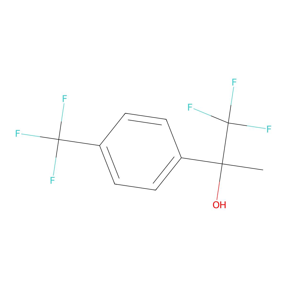 1,1,1-Trifluoro-2-(4-(trifluoromethyl)phenyl)propan-2-ol molecular structure, CAS 783-79-9