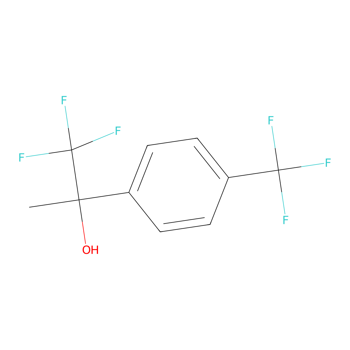 1,1,1-Trifluoro-2-(4-(trifluoromethyl)phenyl)propan-2-ol molecular structure, CAS 783-79-9