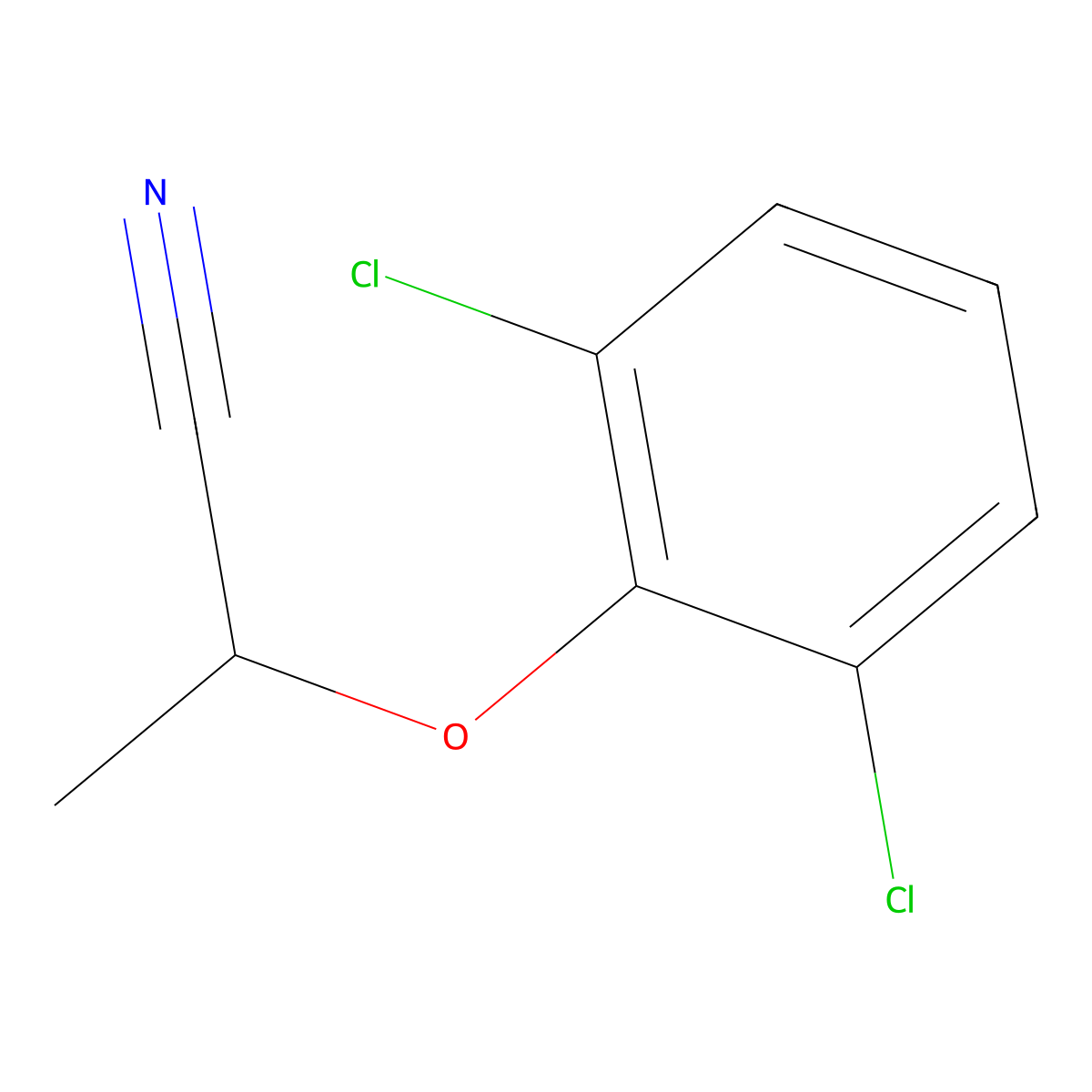 2-(2,6-Dichlorophenoxy) propionitrile molecular structure, CAS 78302-27-9